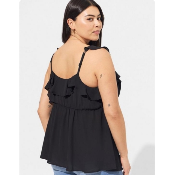 Torrid Georgette Ruffle Surplice Top - Picture 3 of 7